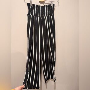 Black and White Striped Pants